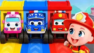 Thumbnail: Rescue Team is Coming! | Fire Truck, Police Car, Ambulance | Bibiberry Nursery Rhymes