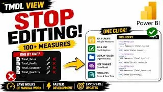 Thumbnail: Still Editing Measures One by One? Power BI Has a Better Way! | TMDL View Tamil
