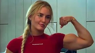 Thumbnail: A beautiful blonde shows off her huge bicep! What do you think?