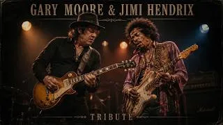 Thumbnail: Gary Moore & Jimi Hendrix 🔥 Midnight Crossroads | Emotional Blues Guitar Legends (Inspired Tribute)