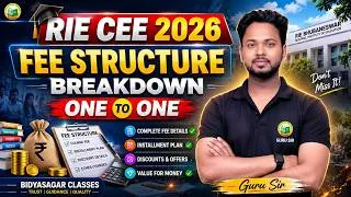Thumbnail: RIE CEE 2026 Fee Structure Explained 🔥 | Complete Fee Breakdown | One to One | Guru Sir