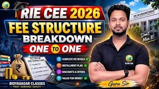 Thumbnail: RIE CEE 2026 Fee Structure Explained 🔥 | Complete Fee Breakdown | One to One | Guru Sir