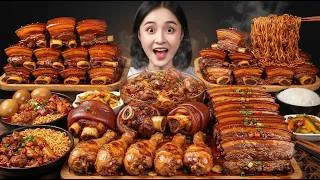 Thumbnail: Massive Chinese Feast: Braised Pork Belly & Spicy Noodles! Seafood ASMR Chinese Food Mukbang |食べ |吃播