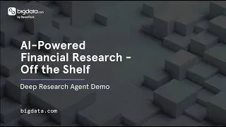 Thumbnail: AI-Powered Financial Research - Deep Research Agent Demo