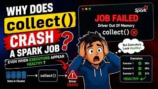 Thumbnail: Why collect() Crashes Spark Jobs? | Spark Interview Question + Databricks Out Of Memory Error #data