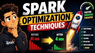 Thumbnail: 10 Spark Optimization Techniques Every Data Engineer Should Know #dataengineering #bigdata #spark