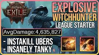 Thumbnail: The STRONGEST Build I've EVER Played - Explosive Witchhunter League Start Guide - Path of Exile 0.5