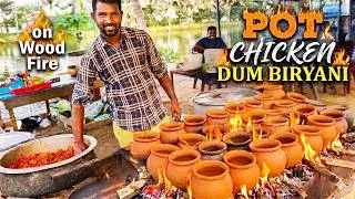 Thumbnail: Massive Pot Biryani Making On Wood Fire | The Aroma Stopped Everyone! | Village Style Kunda Biryani
