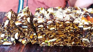 Thumbnail: Dry Fruit Halwa Making | Dates Halwa Recipe | Dry Fruit Barfi Recipe | Indian Sweets Making Videos
