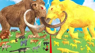 Thumbnail: Prehistoric Golden Mammals vs Animals Itself Size Comparison Epic Battle Animal Revolt Battle Simula