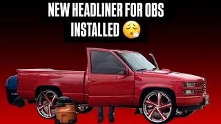 Thumbnail: Obs Chevy gets new headliner installed DIY RED SUEDE