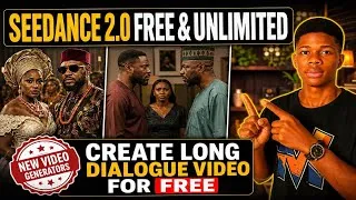 Thumbnail: Create Long Dialogue AI Videos 100% FREE & Unlimited with Seedance 2.0