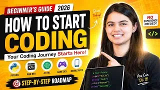 Thumbnail: How I Would Learn to Code in 2026 (If I had to start over) |Beginner Guide