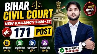 Thumbnail: Bihar Civil Court || New Vacancy 2026-27🔥171 Post || Complete Information || By:-Ranjeet Sir🔥