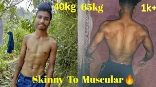 Thumbnail: Body transformation Before After | BIKI | 2 year journey from skinny to muscular .