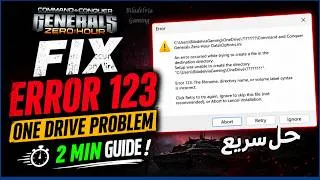 Thumbnail: Fix Generals Zero Hour Error 123 | OneDrive Install Problem (2 Min Guide)