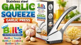 Thumbnail: Stainless steel garlic squeeze garlic press