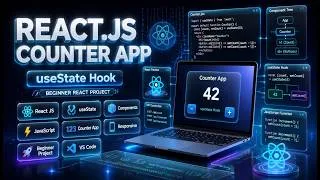 Thumbnail: 🔢 Counter App Using React.js | useState Hook | Complete React Project Tutorial
