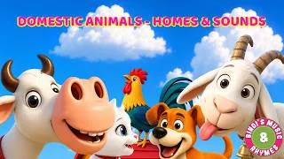 Thumbnail: Domestic Animal 3D Homes & Sounds | 3D Educational Rhymes | Nursery Rhymes for Children