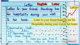Thumbnail: Letter to your friend thanking her for Hospitality during your visit to her home 💫 | Easy English 💫|