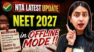 Thumbnail: 🚨Big News: NEET 2027 in OFFLINE Mode🤯 | NTA Latest Update🔥 #neet #update #neet2027 #yt