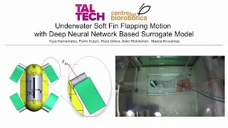 Thumbnail: [RoboSoft 2025] Underwater Soft Fin Motion with Deep Learning and Reinforcement Learning Underwater