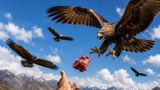 Thumbnail:  I Threw Meat to Wild Eagles. They Caught Every Piece Mid-Air.