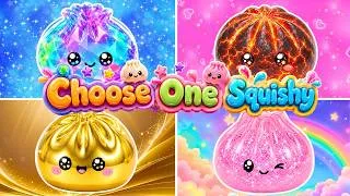 Thumbnail: Choose One Squishy Dumpling: 🌈Rainbow, 🔥Lava, 💰Gold, 🩷Pink - Part 2