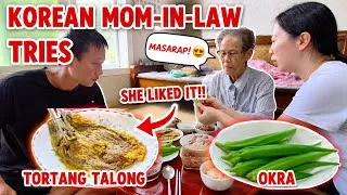 Thumbnail: My Korean Mom-in-Law Tried Filipino Tortang Talong & Okra for the FIRST Time! 🇵🇭❤️🇰🇷 