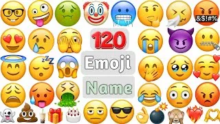 Thumbnail: Emoji Vocabulary ll 120 Popular Emoji Names in English With Pictures ll Whatsapp Emoji Names
