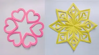 Thumbnail: Amazing Paper Heart & Snowflake Cutting Craft ✂️ Easy DIY Paper Art for Beginners