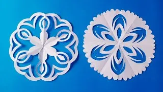 Thumbnail: How to make beautiful design with paper cutting ✂️ How to make snowflakes ❄ out of paper easy ✂️