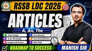 Thumbnail: RSSB LDC 2026 English | Articles A, An, The | Complete Grammar Class by Manish Sir