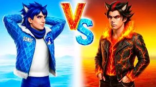 Thumbnail: Cold Sonic vs Hot Shadow! Fire vs Ice Hedgehog in real life!