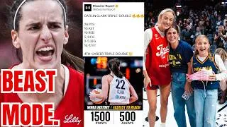 Thumbnail: Caitlin Clark TRIPLE DOUBLE BEAST MODE! Sophie Cunningham OWNS Portland! Fever WRECK Fire!
