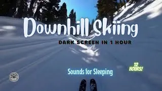 Thumbnail: ⨀ Downhill Skiing Sounds for Sleep | Relaxing Skiing Through Snow Ambience | 12 Hours ⨀