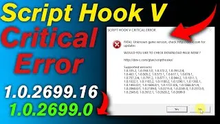 Thumbnail: Script Hook V Critical Error FİX ! GTA 5 Downgrade from version 1.0.2699.16 to version 1.0.2699.0