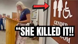 Thumbnail: High School Girl CONFRONT School Board Over WOKE Bathroom Policy VIOLATING TITLE 9! GOES VIRAL!