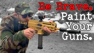 Thumbnail: Cerakote Your Guns at Home w/ NO Air Compressor (The Gold Stribog Project)