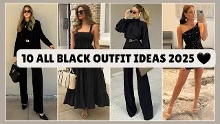 Thumbnail: 10 All Black Outfit Ideas 2025 🖤 | Chic & Timeless Looks for Women