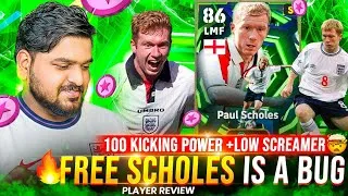 Thumbnail: 104 Free Epic Paul Scholes Is A Bug💥| 100+ Kicking Power & Low Screamer Premium Mid Gameplay Review 