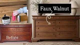 Thumbnail: ✨NEW FINISH✨Amber Interiors inspired FAUX WALNUT // DIY 