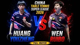 Thumbnail: THE TWO RISING STARS 🔥 Huang Youzheng vs Wen Ruibo | China Table Tennis Super League 2026