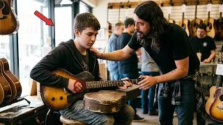 Thumbnail: A Boy Tried to Sell His Late Father's Guitar for Rent — Then Dave Grohl Asked One Quiet Question