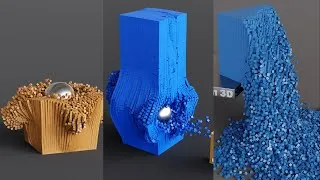 Thumbnail: Satisfying Blender 3D Physics Animation | Cube Structures Get Destroyed!