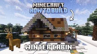 Thumbnail: Step-by-Step Guide: The COZIEST Winter Cabin in Minecraft!
