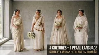 Thumbnail: 4 Cultures, 1 Pearl Language | AI Bridal Fashion Film | Kerala, Kandyan, Lehenga & Shiromuku