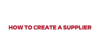Thumbnail: Step 13 – How to Create a Supplier