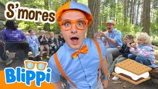 Thumbnail: Blippi Smores Adventure! 🍫🔥| Blippi Learns | Learn Science and Cooking with Blippi!