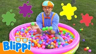 Thumbnail: Learn Colors with the Blippi Ball Pit!🟠🟡 | Blippi Learns | Learn Colors and Science with Blippi!